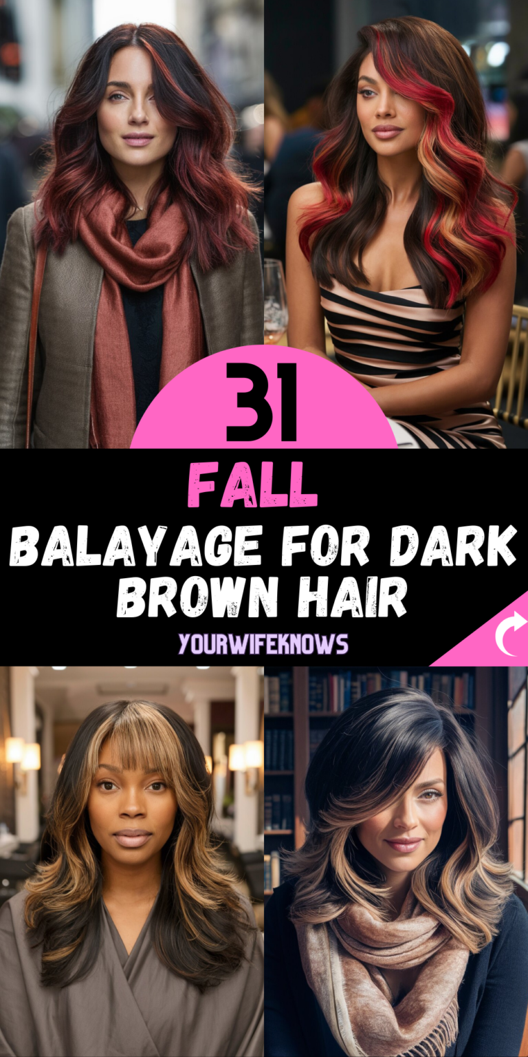 31 Gorgeous Fall Balayage Ideas for Dark Brown Hair