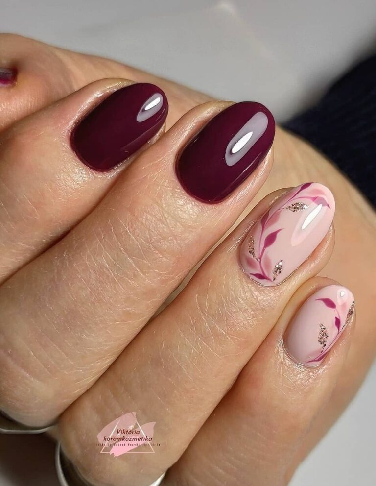 45 Cute Burgundy Nail Ideas to Get a Next-Level Manicure