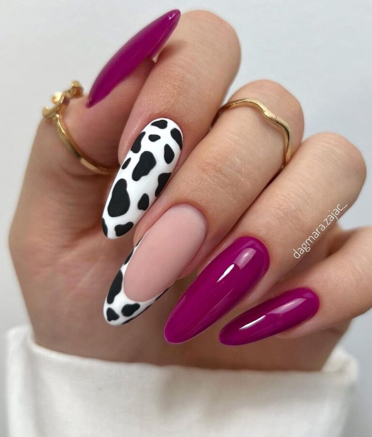 40 Moo..dish Cow Print Nails You Cannot Miss Out This Season